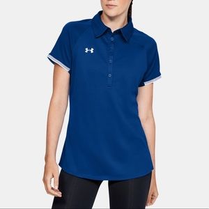 Under Armour UA Rival Polo - Womens - Royal and White - Medium